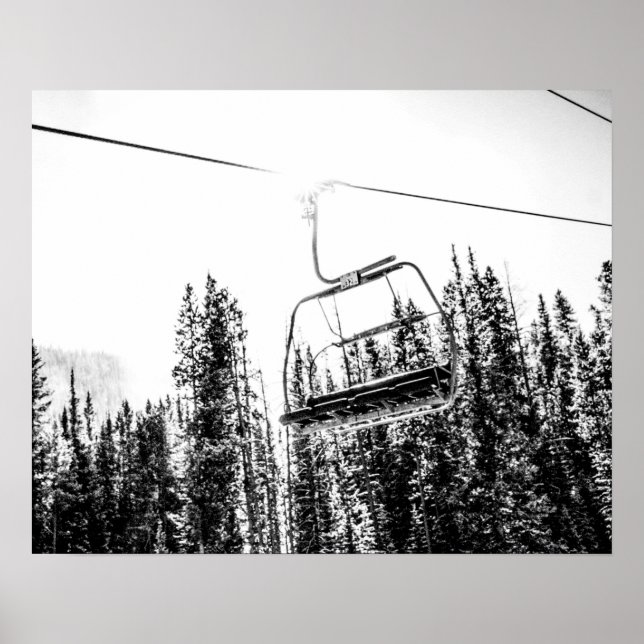 Affiche Hiver noir et blanc (Devant)