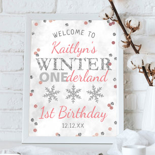 Affiche Hiver ONE derland 1er anniversaire Bienvenue
