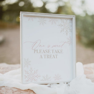 Affiche Hiver Onederland Parties scintillant Un est Sweet 