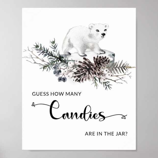 Affiche Hiver sans sexe Devinez combien de bonbons Poste (Devant)
