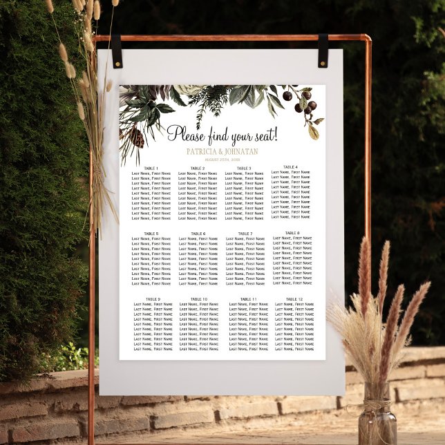 Affiche Hivernal élégant chic mariage chic (Créateur téléchargé)