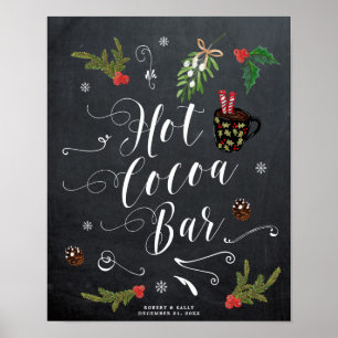 Affiche hivernal noël chaud coca bar signe saint