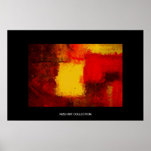 Affiche Hizli Art Collection - Rouge Jaune Brown Abs moder