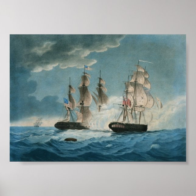 Affiche HMS Endymion contre le président américain (Devant)