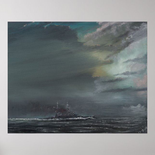 Affiche HMS Hood 1941 2014 (Devant)