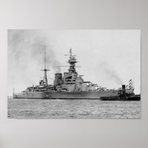 HMS Hood - Vintage Nautical Battlecruiser