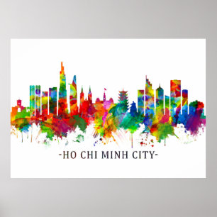 Affiche Ho Chi Minh City Vietnam Skyline