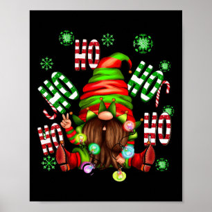 Affiche Ho Ho Ho Elf Gnome Noël Enfants Garçons Filles Noë