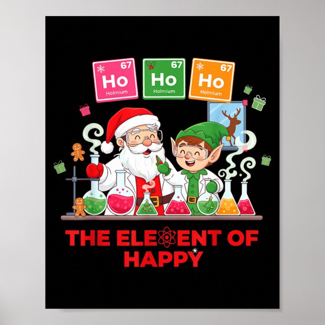 Affiche Ho Ho Ho Holmium Chemistry Element 67 Meme Of Peri (Devant)