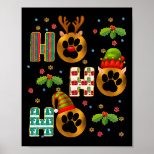 Affiche Ho Ho Ho Paw Noël Vétérinaire Technicien