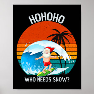 Affiche Ho Ho Ho Qui a Besoin de Neige Noël en Juillet Drô