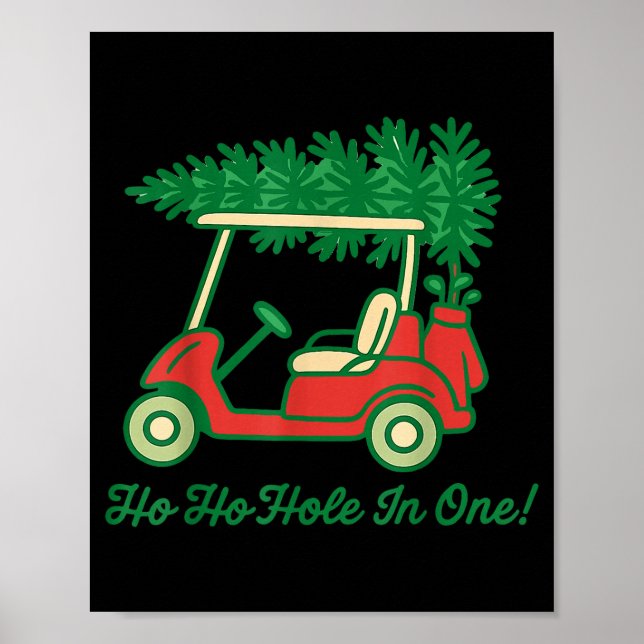 Affiche Ho Ho Hole In One Santa Golf Christmas Holiday Gol (Devant)