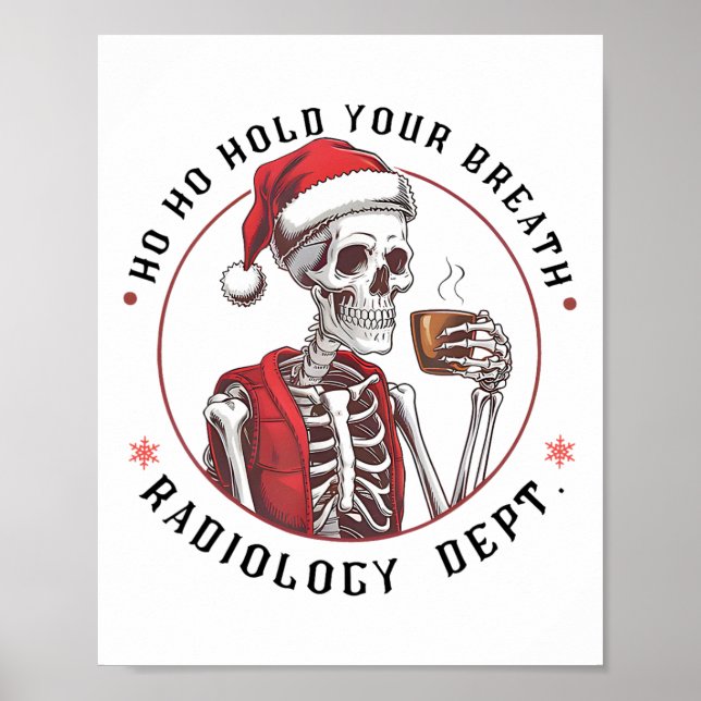 Affiche Ho Ho Retenez Votre Respiration de Squelette Dépar (Devant)