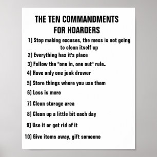 AFFICHE HOARDERS DIX COMMANDEMENTS
