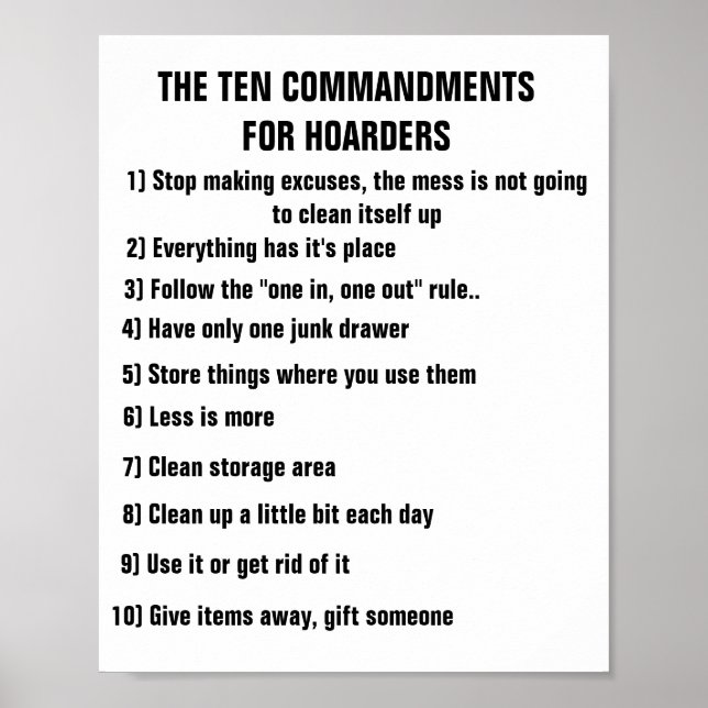 AFFICHE HOARDERS DIX COMMANDEMENTS (Devant)