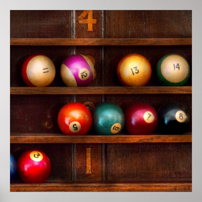Affiche Hobby - Pool - Jouons au billard (Devant)