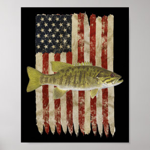 Affiche Hochetée Sur Liberté Patriotique Smallmouth By Fis