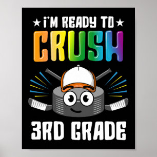 Affiche Hockey 3e Année Retour À L'École Garçons Enfants F