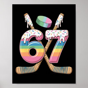 Affiche Hockey 67 Garçons Crème Glacée Dégoulinante Jeunes