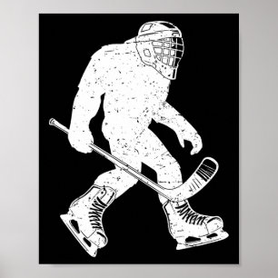 Affiche Hockey Bigfoot Vintage Sasquatch Sport de hockey s