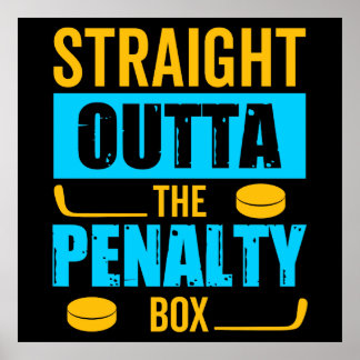 Affiche Hockey boîte de pénalité