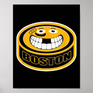Affiche Hockey Boston M. Enfant drôle Adulte Puck Sourire