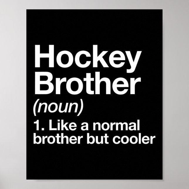 Affiche Hockey Brother Définition Fun Sports (Devant)