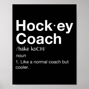 Affiche Hockey Coach Fun Sport Coach Définition