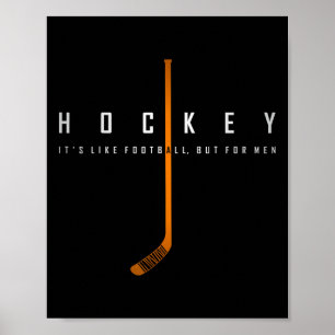 Affiche Hockey Cool C'est Comme Le Footll Mais Pour Les Ho