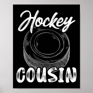 Affiche Hockey Cousin Hommes Joueur de hockey sur glace Go