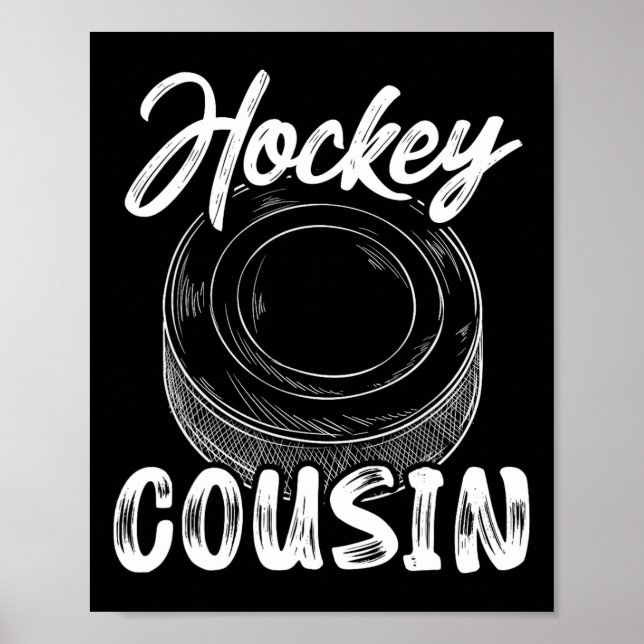 Affiche Hockey Cousin Hommes Joueur de hockey sur glace Go (Devant)