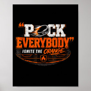 Affiche Hockey Enforcer Orange 1