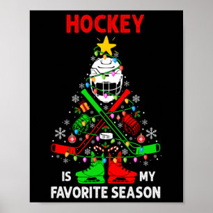 Affiche Hockey Est Ma Saison Préférée Sapin Équipement