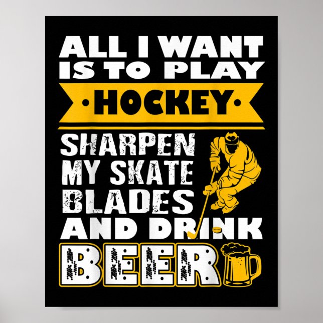 Affiche Hockey et hockey sur gazon – Conception Hockey et  (Devant)