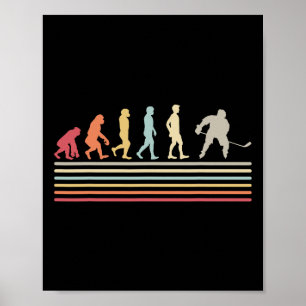 Affiche Hockey Evolution - Amateurs de sport Joueur de hoc
