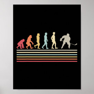 Affiche Hockey Evolution - Amateurs de sport Joueur de hoc