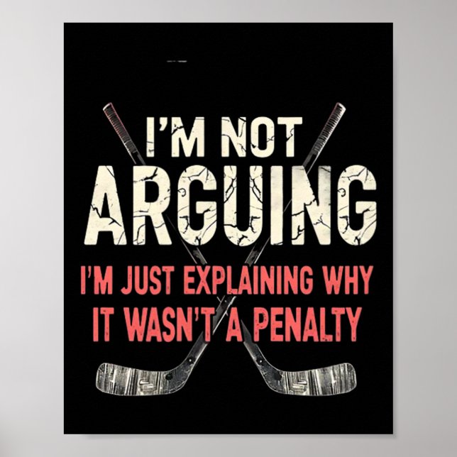 Affiche Hockey Explaining Why It Wasn't A Penalty (1)  (Devant)