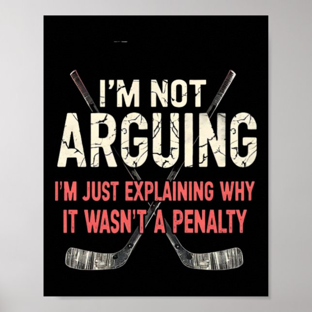 Affiche Hockey Expliquant Pourquoi Ce N'était Pas Une Péna (Devant)