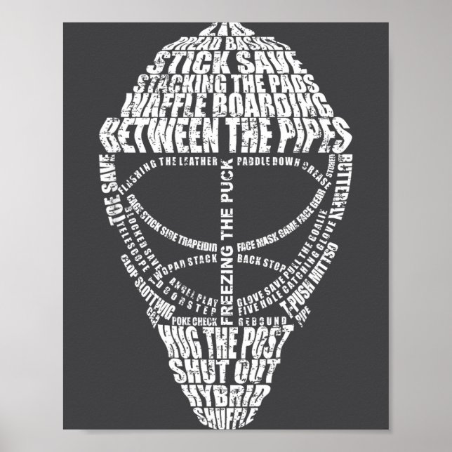 Affiche Hockey Goalie Quote For Hockey Goalie  (Devant)