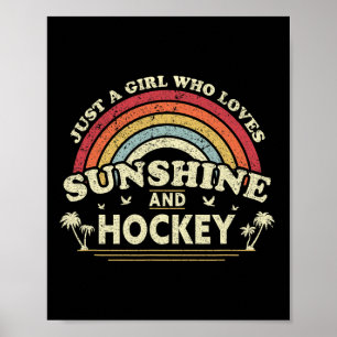Affiche Hockey. Juste Une Fille Qui Aime Le Soleil Et Le H