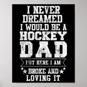Affiche Hockey Papa Fun Fête des pères Tee Dads Cadeau