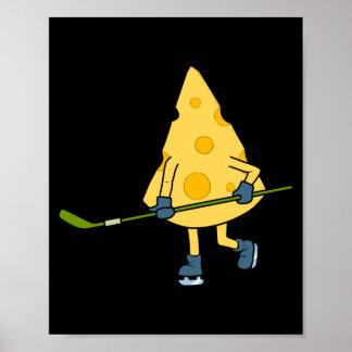 Affiche Hockey Player Cute Cheese Hobby Sports Performance