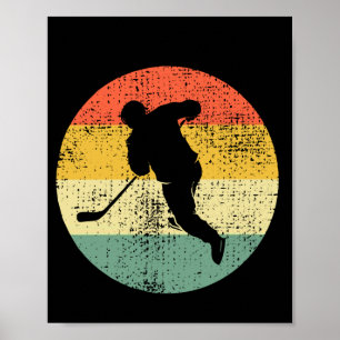 Affiche Hockey rétro style vintage pour le hockey