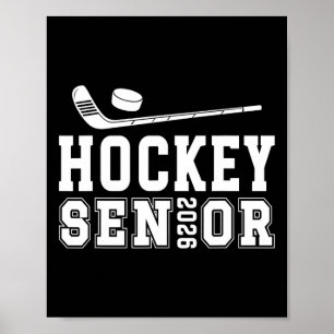 Affiche Hockey Senior 2026 Diplômé Hockey sur Glace Senior
