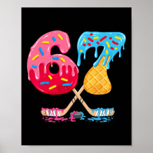 Affiche Hockey Six Seven Drip 67 Mème de hockey sur glace