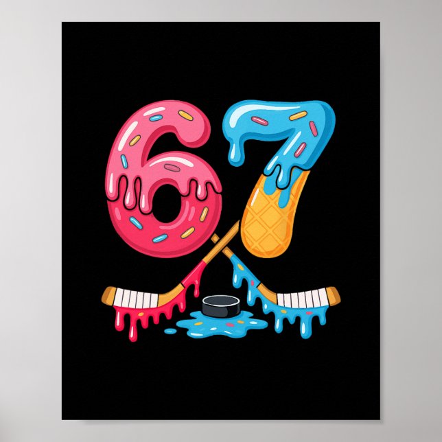 Affiche Hockey Six Seven Ice Cream Drip  (Devant)