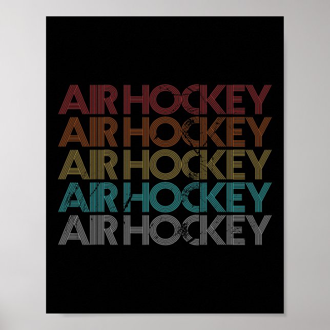Affiche Hockey sur air rétro vintage (Devant)