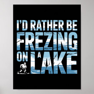 Affiche Hockey sur étang Plutôt geler sur un lac Shinny