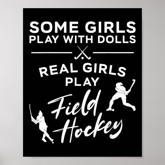 Affiche Hockey sur gazon Certaines filles jouent avec des  (Devant)