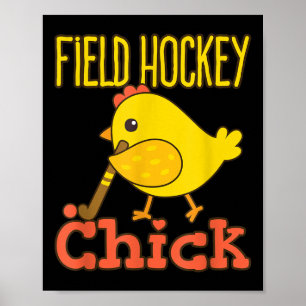 Affiche Hockey sur gazon Chick - Joli jeu de hockey sur ga